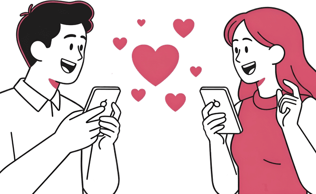 Couple planning a date together in Bonded
